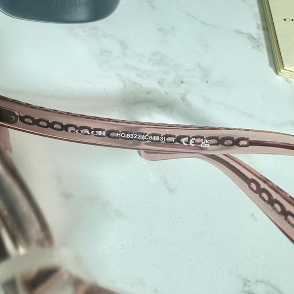 Coach | Transparent Pink Iridescent Sunglasses with - Picture 13 of 13
